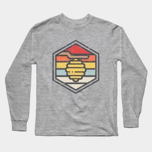 Retro Badge Beehive Light Long Sleeve T-Shirt